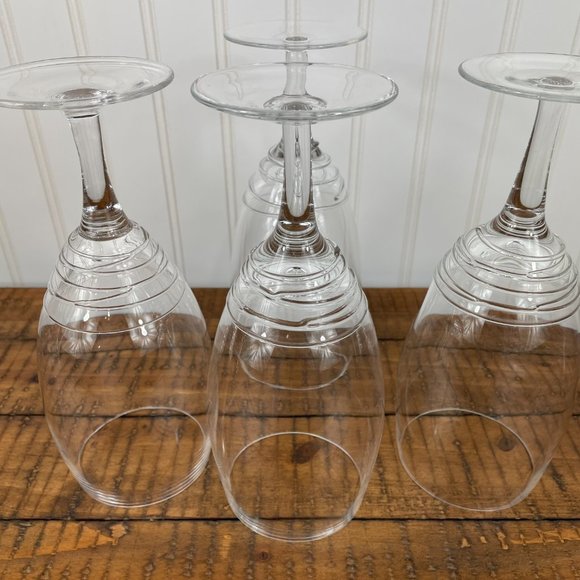 Set of 4 Mikasa Clear Swirl Iced Tea Tall Glasses - Picture 6 of 10